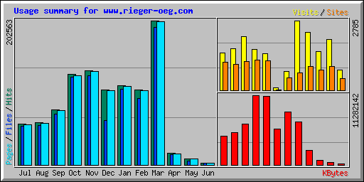 Usage summary for www.rieger-oeg.com